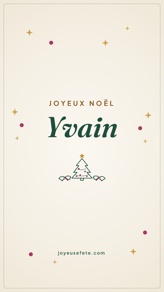 Image « Joyeux Noël Yvain » au format story