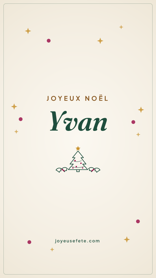 Image « Joyeux Noël Yvan » au format story