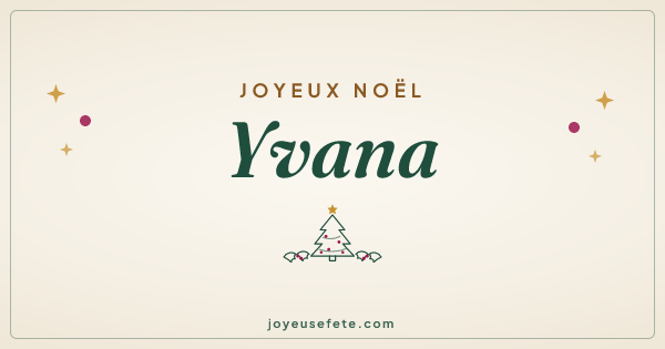 Image « Joyeux Noël Yvana » au format large