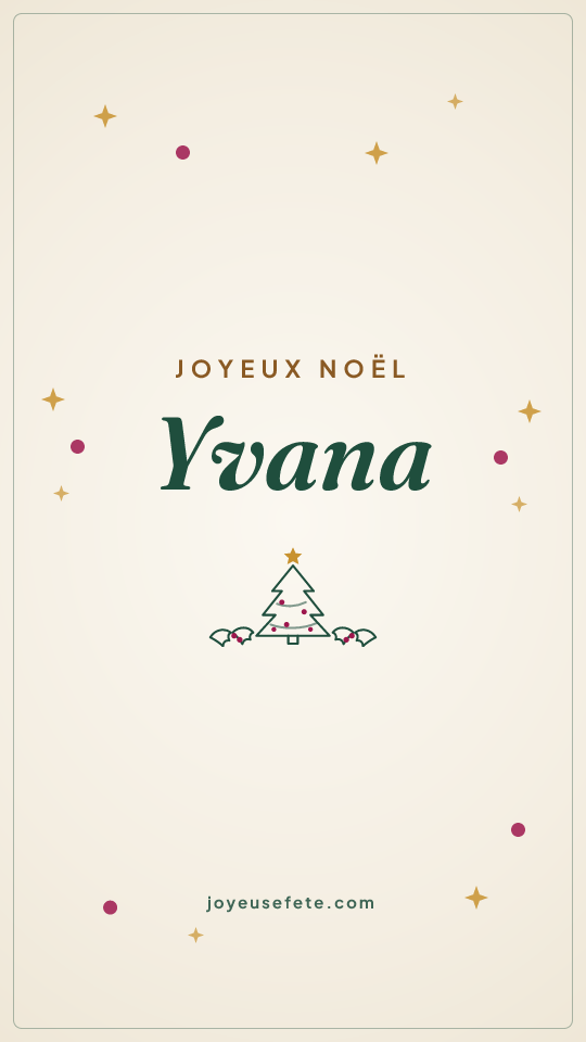 Image « Joyeux Noël Yvana » au format story