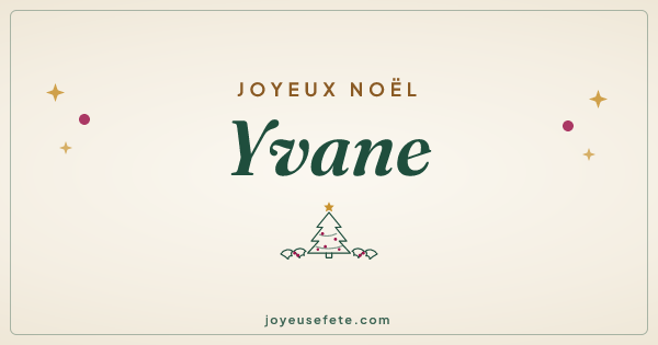 Image « Joyeux Noël Yvane » au format large