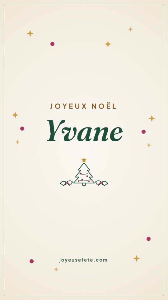 Image « Joyeux Noël Yvane » au format story