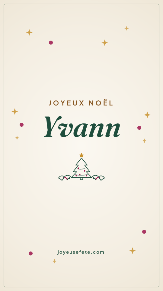 Image « Joyeux Noël Yvann » au format story