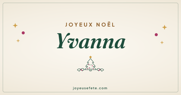 Image « Joyeux Noël Yvanna » au format large