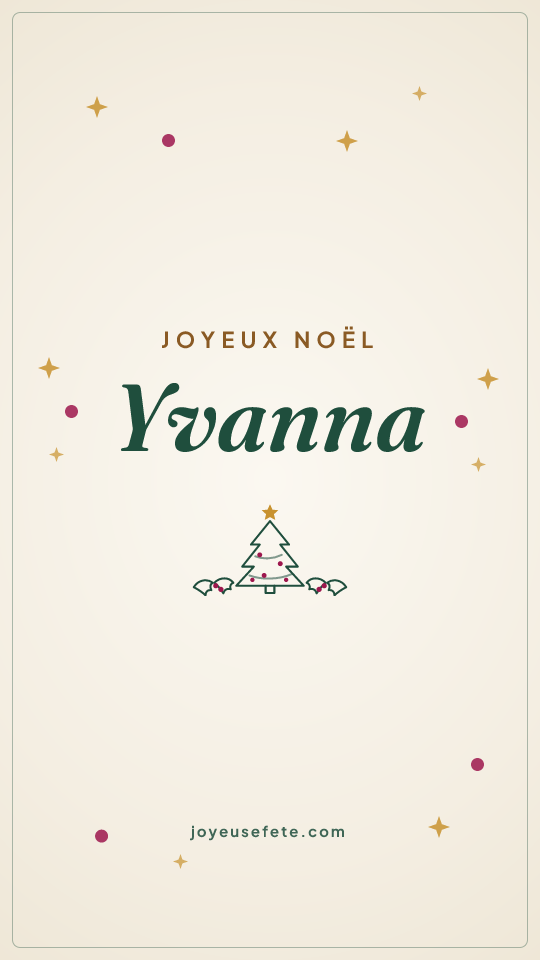 Image « Joyeux Noël Yvanna » au format story