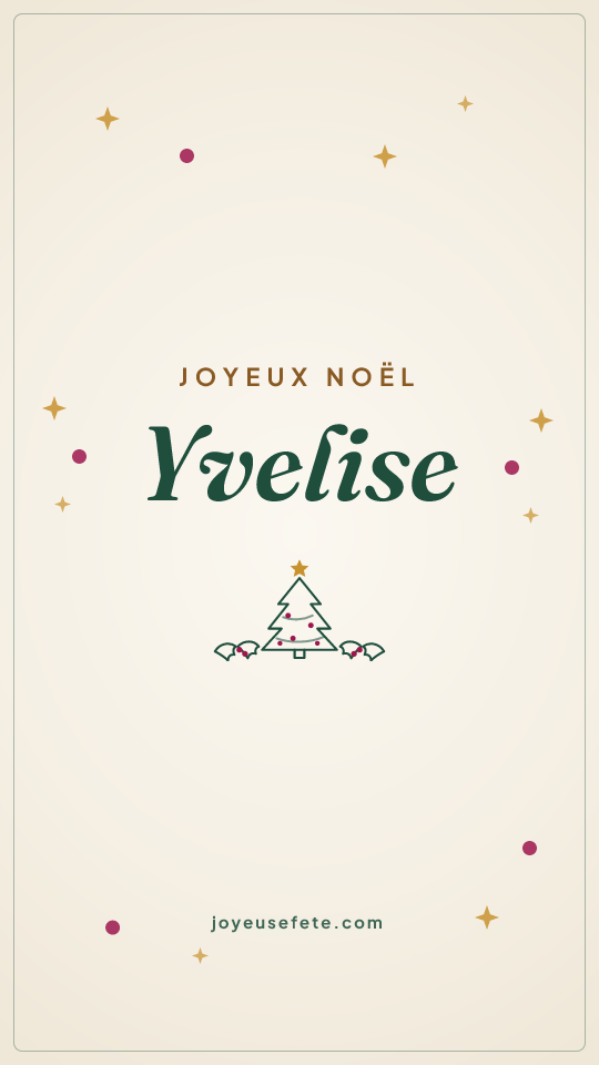 Image « Joyeux Noël Yvelise » au format story