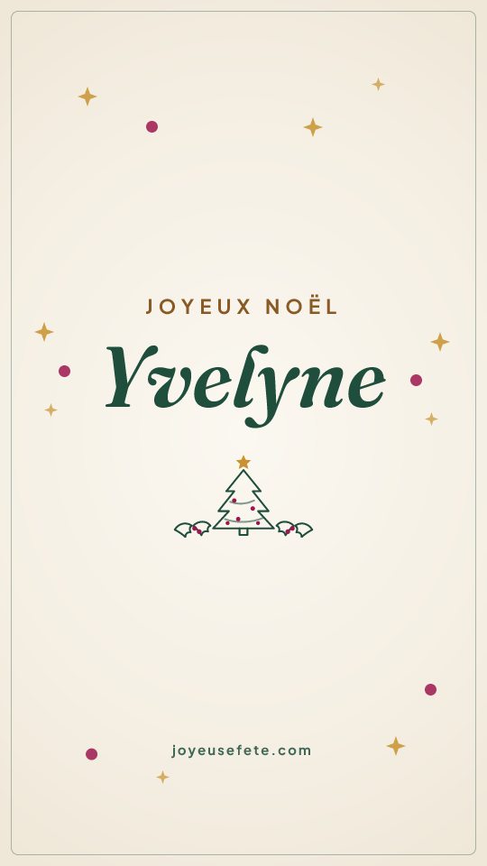 Image « Joyeux Noël Yvelyne » au format story
