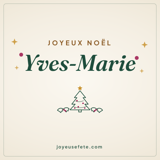 Image carrée « Joyeux Noël Yves-Marie » pour WhatsApp