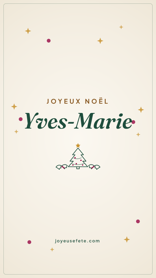 Image « Joyeux Noël Yves-Marie » au format story