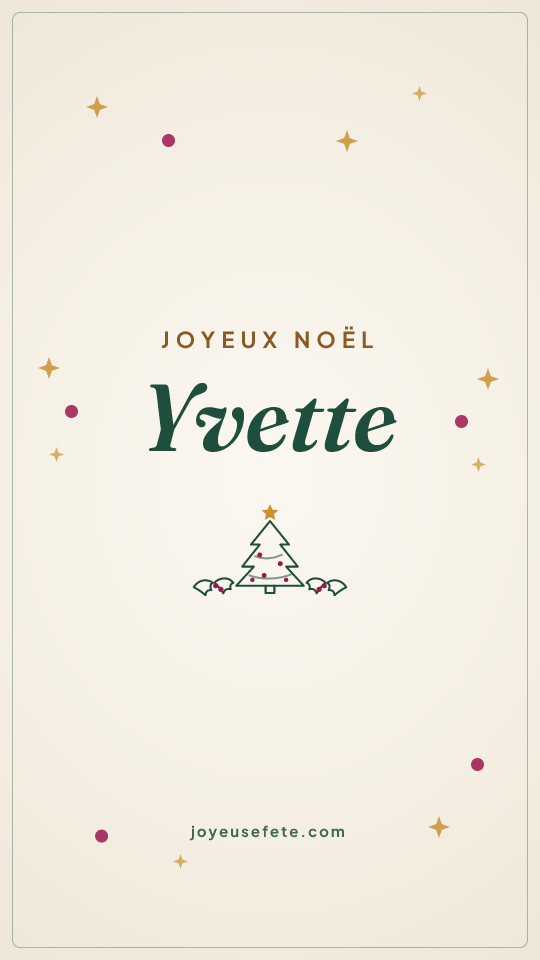Image « Joyeux Noël Yvette » au format story