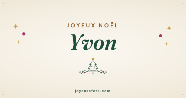 Image « Joyeux Noël Yvon » au format large