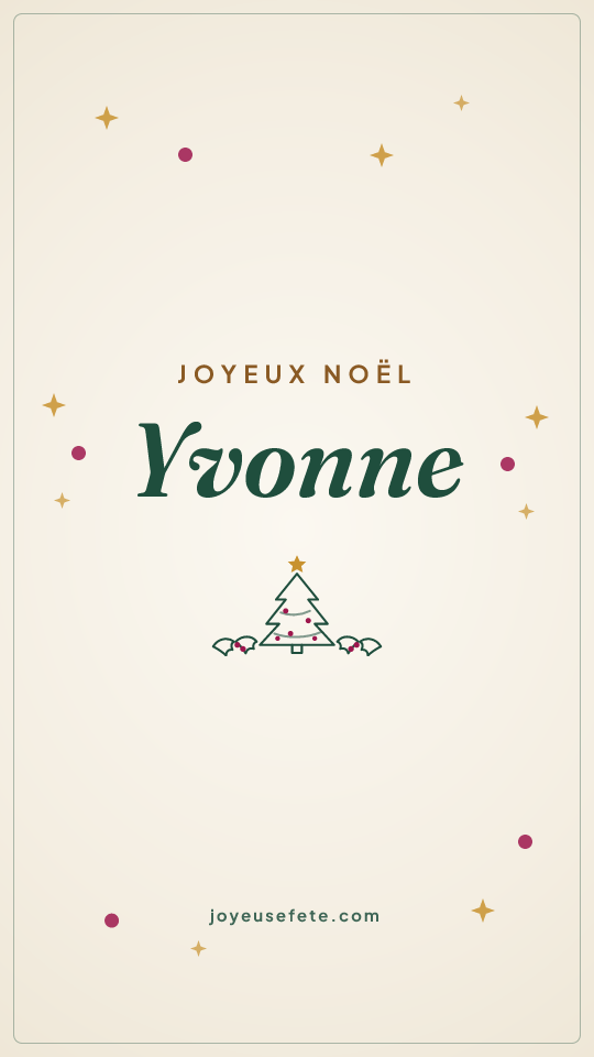 Image « Joyeux Noël Yvonne » au format story