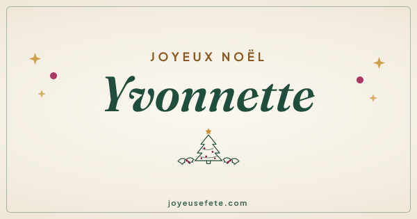Image « Joyeux Noël Yvonnette » au format large