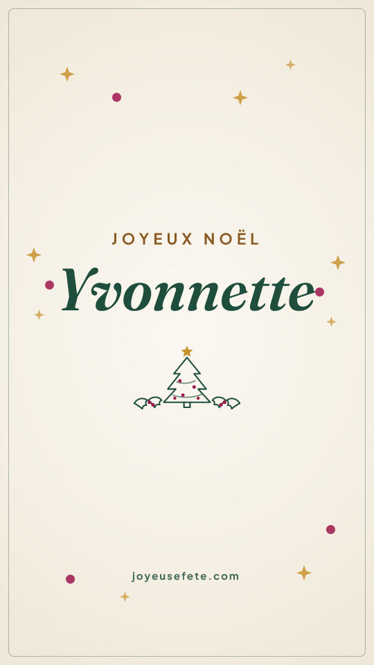 Image « Joyeux Noël Yvonnette » au format story