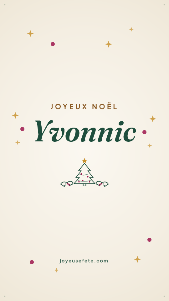 Image « Joyeux Noël Yvonnic » au format story
