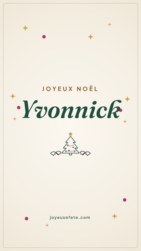 Image « Joyeux Noël Yvonnick » au format story