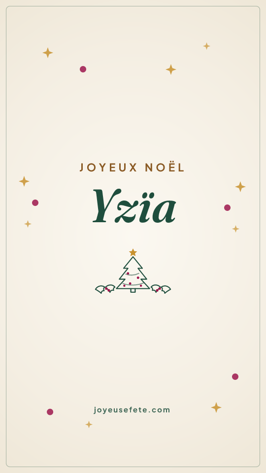 Image « Joyeux Noël Yzïa » au format story