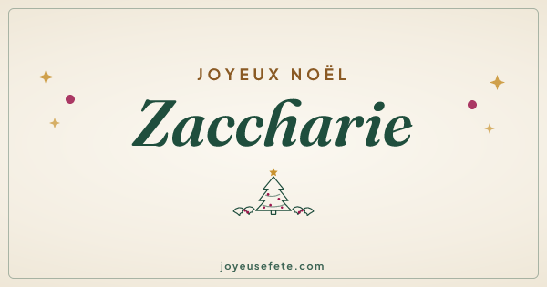 Image « Joyeux Noël Zaccharie » au format large