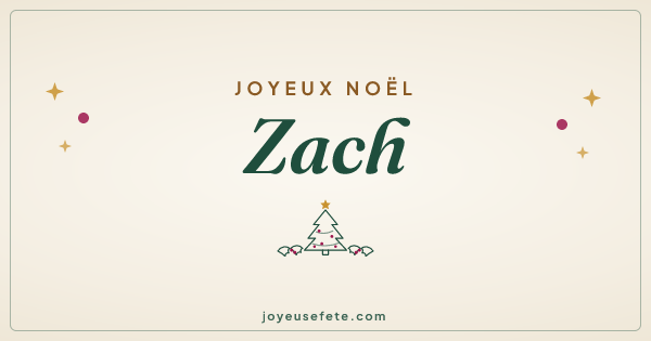 Image « Joyeux Noël Zach » au format large