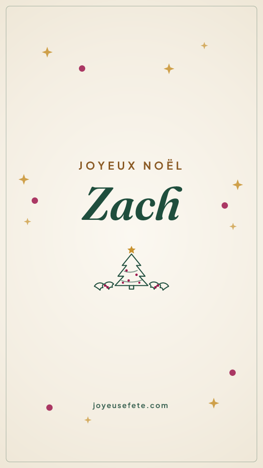 Image « Joyeux Noël Zach » au format story