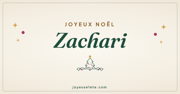 Image « Joyeux Noël Zachari » au format large