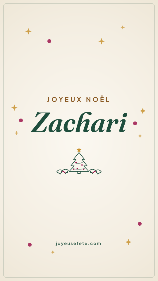 Image « Joyeux Noël Zachari » au format story