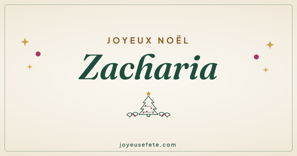 Image « Joyeux Noël Zacharia » au format large