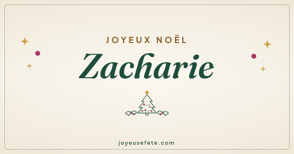 Image « Joyeux Noël Zacharie » au format large