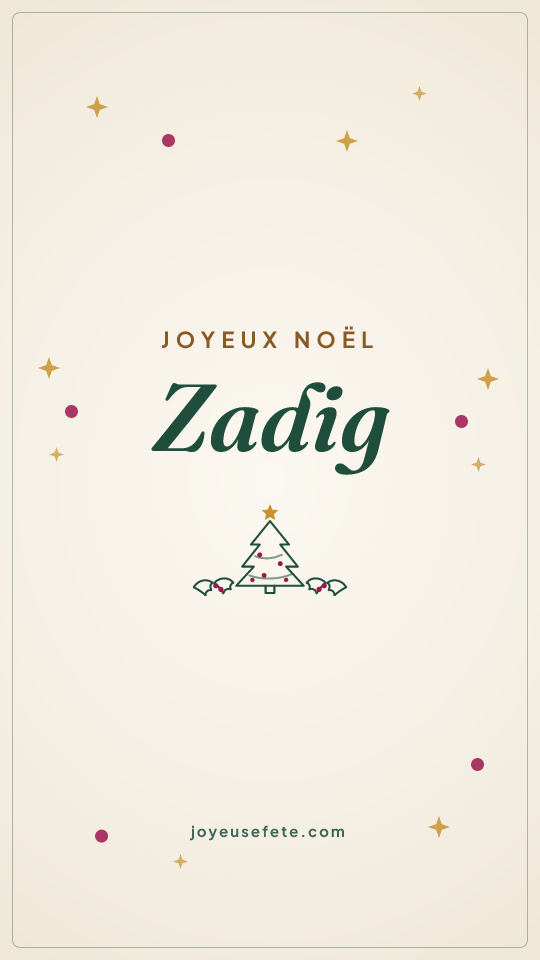 Image « Joyeux Noël Zadig » au format story