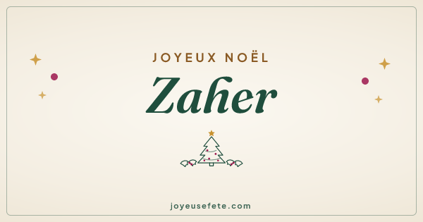 Image « Joyeux Noël Zaher » au format large