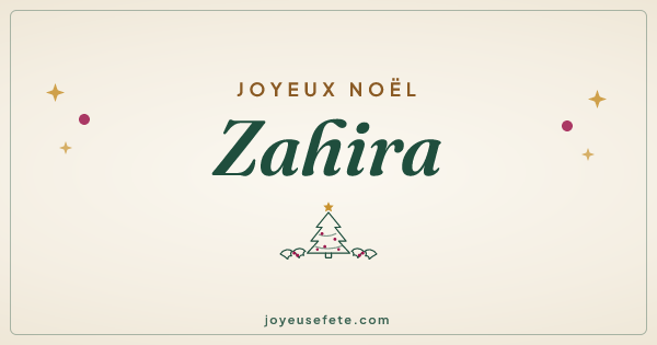 Image « Joyeux Noël Zahira » au format large