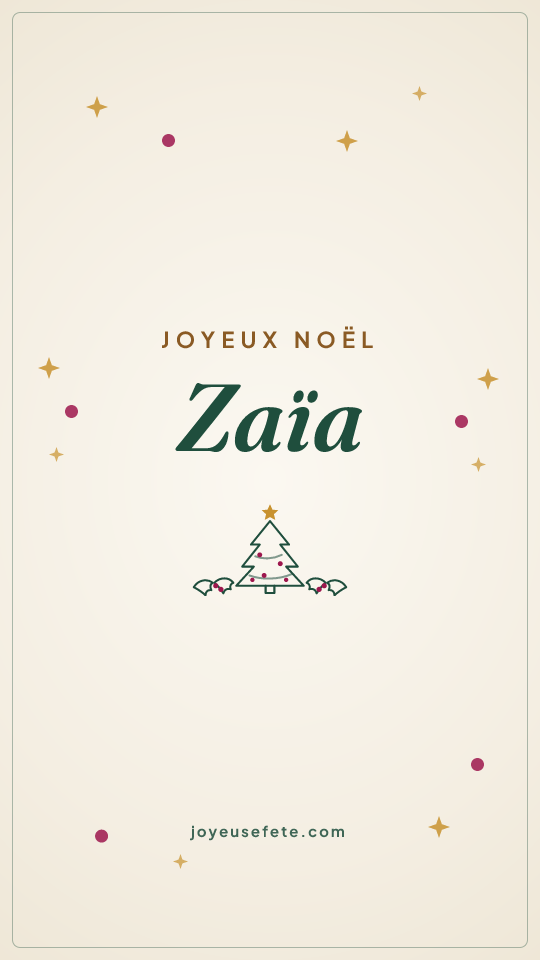 Image « Joyeux Noël Zaïa » au format story