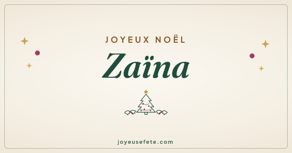 Image « Joyeux Noël Zaïna » au format large