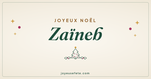 Image « Joyeux Noël Zaïneb » au format large