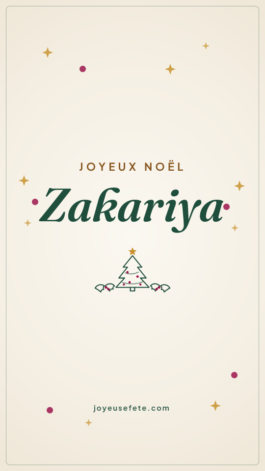 Image « Joyeux Noël Zakariya » au format story