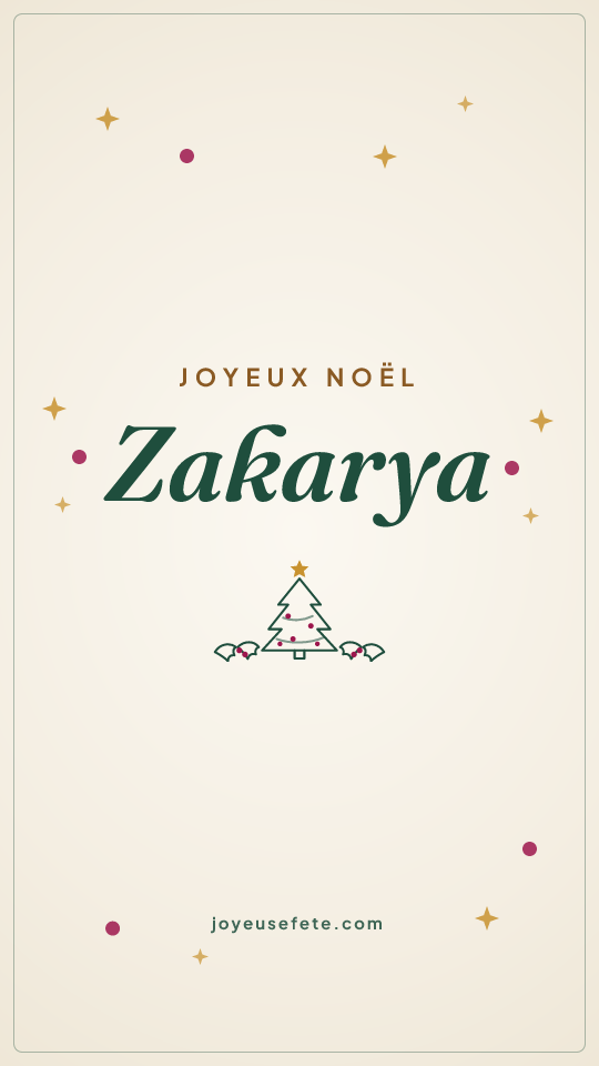 Image « Joyeux Noël Zakarya » au format story