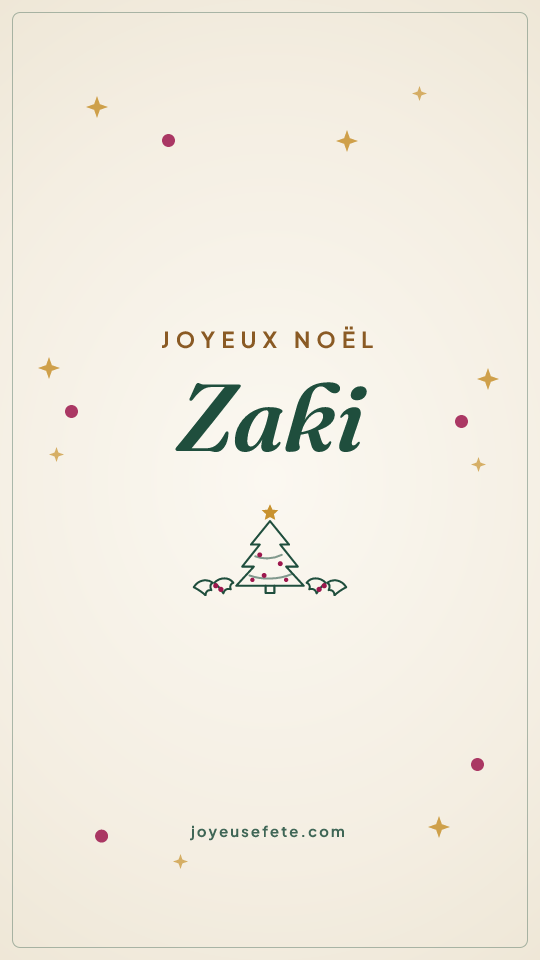 Image « Joyeux Noël Zaki » au format story