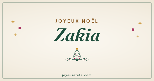 Image « Joyeux Noël Zakia » au format large
