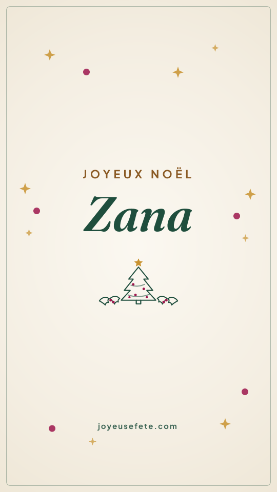 Image « Joyeux Noël Zana » au format story