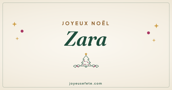 Image « Joyeux Noël Zara » au format large
