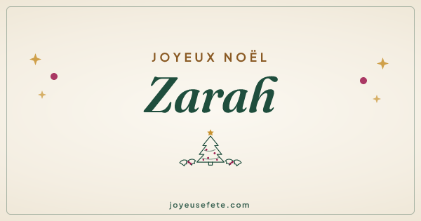 Image « Joyeux Noël Zarah » au format large
