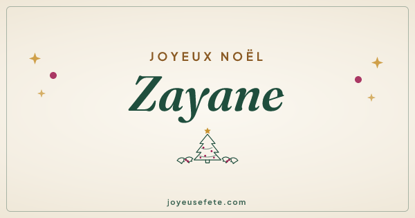 Image « Joyeux Noël Zayane » au format large