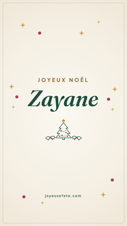 Image « Joyeux Noël Zayane » au format story