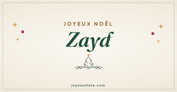 Image « Joyeux Noël Zayd » au format large