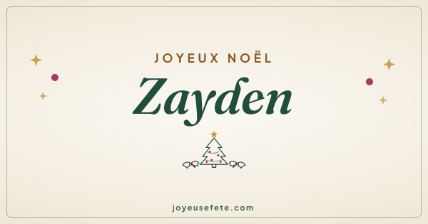 Image « Joyeux Noël Zayden » au format large