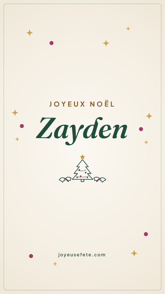 Image « Joyeux Noël Zayden » au format story