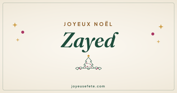 Image « Joyeux Noël Zayed » au format large