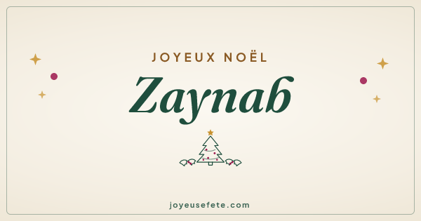 Image « Joyeux Noël Zaynab » au format large