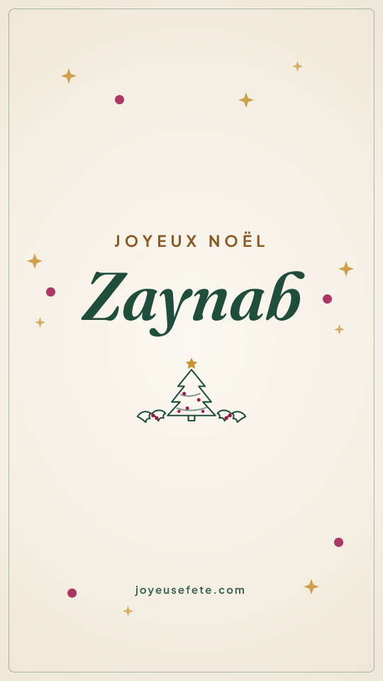 Image « Joyeux Noël Zaynab » au format story