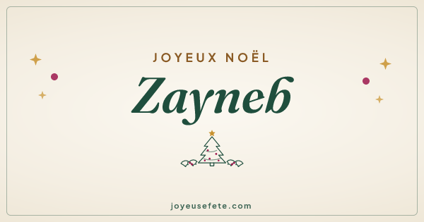 Image « Joyeux Noël Zayneb » au format large